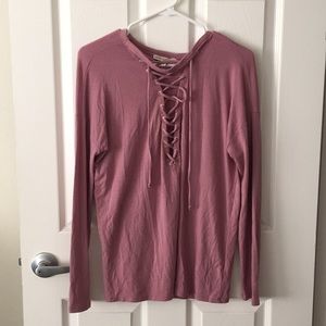 Express Deep Cut Long-Sleeve